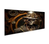 islandburner Tableau sur toile robot steampunk personnage fictif porte un chapeau vintage élégant costume images murales poster