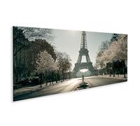 islandburner Tableau sur toile romantique Tour Eiffel Impression d'art pour salon - Parfait pour les amateurs de Paris - Panorama - Édition Y1