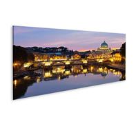 islandburner Tableau sur toile Rome vue du soir lumières de rive architecture images images murales poster