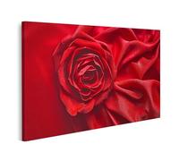 islandburner Tableau sur toile rose rouge sur tissu velours rouge pour chambre à coucher, magasin de fleurs romantique, images murales, posters