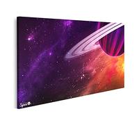 islandburner Tableau sur Toile Saturne comme la planète avec la Ceinture d'astéroïdes sur Le Vecteur coloré de Cadre Affiche Poster Murale Tableaux