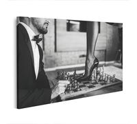 islandburner Tableau sur toile Sexy femme jambe chaussettes talons hauts avec damier blanc noir tableaux imprimés Art Poster mural