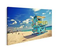 islandburner Tableau sur toile South Beach Miami Floride Cadre Affiche Poster Murale Tableaux
