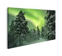 islandburner Tableau sur toile Spectaculaire chemin des aurores boréales paysage d'hiver aurores boréales Lapon Cadre Affiche Poster Murale Tableaux