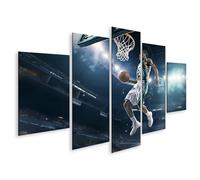 islandburner Tableau sur toile spectaculaire de basket-ball Slam Dunk dans l'arène pour le salon, les fans de sport, magasin de sport, images murales poster