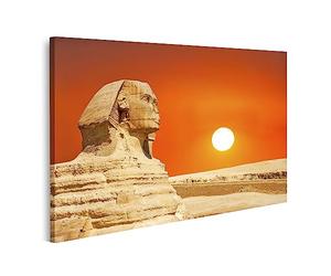 islandburner Tableau sur toile Sphinx Gizeh Le Caire Egypte Voyage Lever du Soleil Coucher de Soleil Ruines Ant Cadre Affiche Poster Murale Tableaux