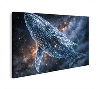 islandburner Tableau sur toile surréaliste d'une baleine scintillante dans l'espace - Édition P1