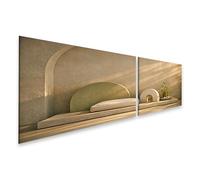 islandburner Tableau sur toile - Tableau mural zen minimaliste pour des intérieurs élégants - 2 pièces