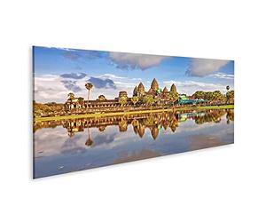 islandburner Tableau sur toile Temple d'Angkor Wat Siem Reap Cambodge Cadre Affiche Poster Murale Tableaux