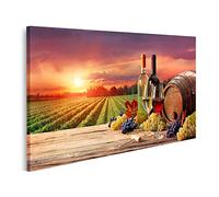 islandburner Tableau sur Toile Tonneau Verres À Vin Bouteille Vignoble Tonneau Verres À Vin Bouteille Vignoble Cadre Affiche Poster Murale Tableaux