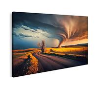 islandburner Tableau sur toile Tornade Tempête Paysage Météo Dramatique Cadre Affiche Poster Murale Tableaux
