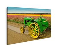 islandburner Tableau sur toile Tracteur adapté pour John Deere Cadre Affiche Poster Murale Tableaux