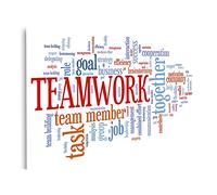 islandburner Tableau sur toile Travail d'équipe, problèmes commerciaux, concepts, mot, nuage, mot, collage, co Cadre Affiche Poster Murale Tableaux