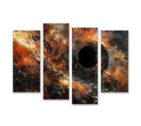islandburner Tableau sur toile - Trou noir dans la tempête de feu de l'univers détruit - Images murales - Poster