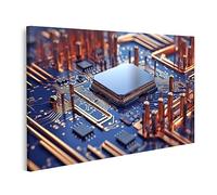 islandburner Tableau sur toile Unité centrale de traitement, concept informatique numérique Cadre Affiche Poster Murale Tableaux