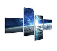 islandburner Tableau sur Toile Univers planètes étoiles et Galaxies dans l'espace Chambre Enfant/Adolescent Cadre Affiche Poster Murale Tableaux