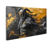 islandburner Tableau sur toile Viking doré dans l'esprit de combat Images murales Poster