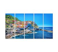 islandburner Tableau sur toile Ville balnéaire italienne traditionnelle des Cinque Terre Cadre Affiche Poster Murale Tableaux