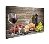 islandburner Tableau sur Toile Vin Et Fromage Nature Morte Cadre Affiche Poster Murale Tableaux