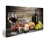 islandburner Tableau sur toile Vin et Fromage Nature morte Tableau mural Poster Art mural Images d'art