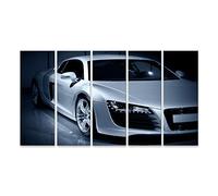 islandburner Tableau sur toile Voiture de sport de luxe adaptée à l'Audi R8 Cadre Affiche Poster Murale Tableaux