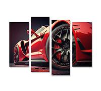 islandburner Tableau sur Toile Voiture de Sport Rouge Compatible avec Ferrari Images murales Poster