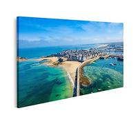 islandburner Tableau sur Toile Vue aérienne Ville des Boucaniers Saint Malo Bretagne France Cadre Affiche Poster Murale Tableaux