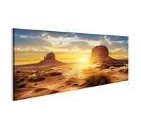 islandburner Tableau, Tableaux sur toile Coucher de soleil chez les soeurs à Monument Valley USA Poster, Impression, Cadeau MUP