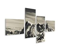 islandburner, Tableau Tableaux sur Toile Le Mont Blanc dans Les Alpes françaises Impression Image Motif Moderne Décoration Affiche Photo QLU