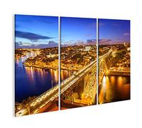 islandburner, Tableau Tableaux sur Toile Scène Urbaine de Porto Portugal sur Le Pont Dom Luis I Images Affiche TBH