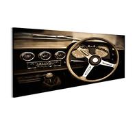 islandburner Tableau, Tableaux sur toile Tableau de bord de voiture vintage sépia tonifiant Poster, Impression, Cadeau MYK