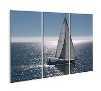 islandburner Tableau Tableaux Un voilier glissant sur une mer calme Cadre sur Toile Impression Photo Affiches