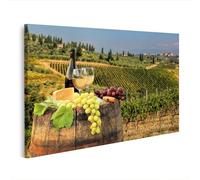 islandburner Tableau Tableaux Vin blanc en fût sur un vignoble du Chianti Toscane Italie Cadre sur Toile Impression Photo Affiches