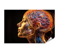 islandburner XXL Image Poster Représentation anatomique Tête humaine Images de qualité supérieure Impression photo