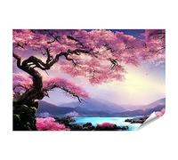 islandburner XXL Tableau Poster Beau Paysage Japonais Parc Cerisier Premium Image Impression Photo JCHF-PGR