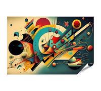 islandburner XXL Tableau Poster Peinture abstraite numérique Inspirée de Wassily Kandinsky IA Peinture numérique de qualité supérieure JAVH-PKL