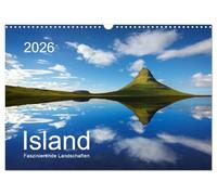 ISLANDE 2026 - Des paysages fascinants, Version française (Calendrier mural 2026 DIN A3 portrait), Calendrier CALVENDO mensuel