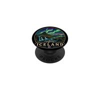 Islande Aurora Borealis Kirkjufell Mountain Travel PopSockets PopGrip Adhésif