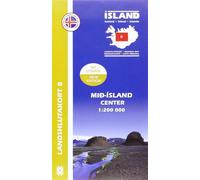 Islande centrale - Carte régionale 8 - 1:200,000 | Mal og menning
