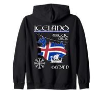 Islande - Cercle Polaire - Drapeau Viking de l'île Vegvisir Sweat à Capuche