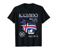 Islande - Cercle Polaire - Drapeau Viking de l'île Vegvisir T-Shirt