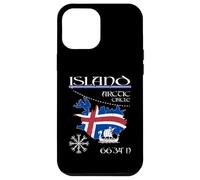 Islande - Drapeau de l'île - Cercle Arctique - Navire Viking & Vegvís Coque pour iPhone 12 Pro Max