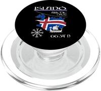 Islande - Drapeau de l'île - Cercle Arctique - Navire Viking & Vegvís PopSockets PopGrip pour MagSafe