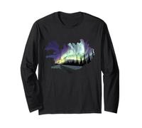 Islande Fire Ice Northern Light Souvenir islandais Manche Longue