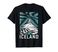 Islande, Fun Nordic Mountain and Northern Lights Glaciers T-Shirt