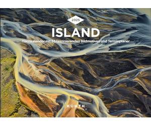 Islande - KUNTH - Agenda de bureau 2025 : semainier avec des motifs photo fascinants et un agenda pratique (KUNTH avec planificateur hebdomadaire)