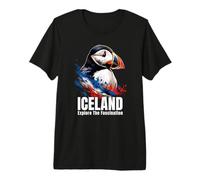Islande Macareux Oiseau Explorer Faune Nature Voyage Nord T-Shirt Haut de Gamme