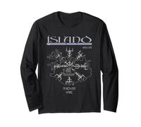 Islande - Nordic Spirit - Boussole Viking Vegvisir avec Carte Manche Longue