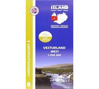 Islande occidentale - Carte régionale 2 - 1:200,000 | Mal og menning