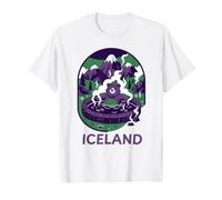 Islande Ours Mignon et Confortable dans Les Sources Chaudes de Montagne T-Shirt